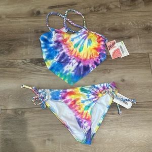 🆕 2pc HOBIE To Dye For Hankini and Adjustable Tie Hipster